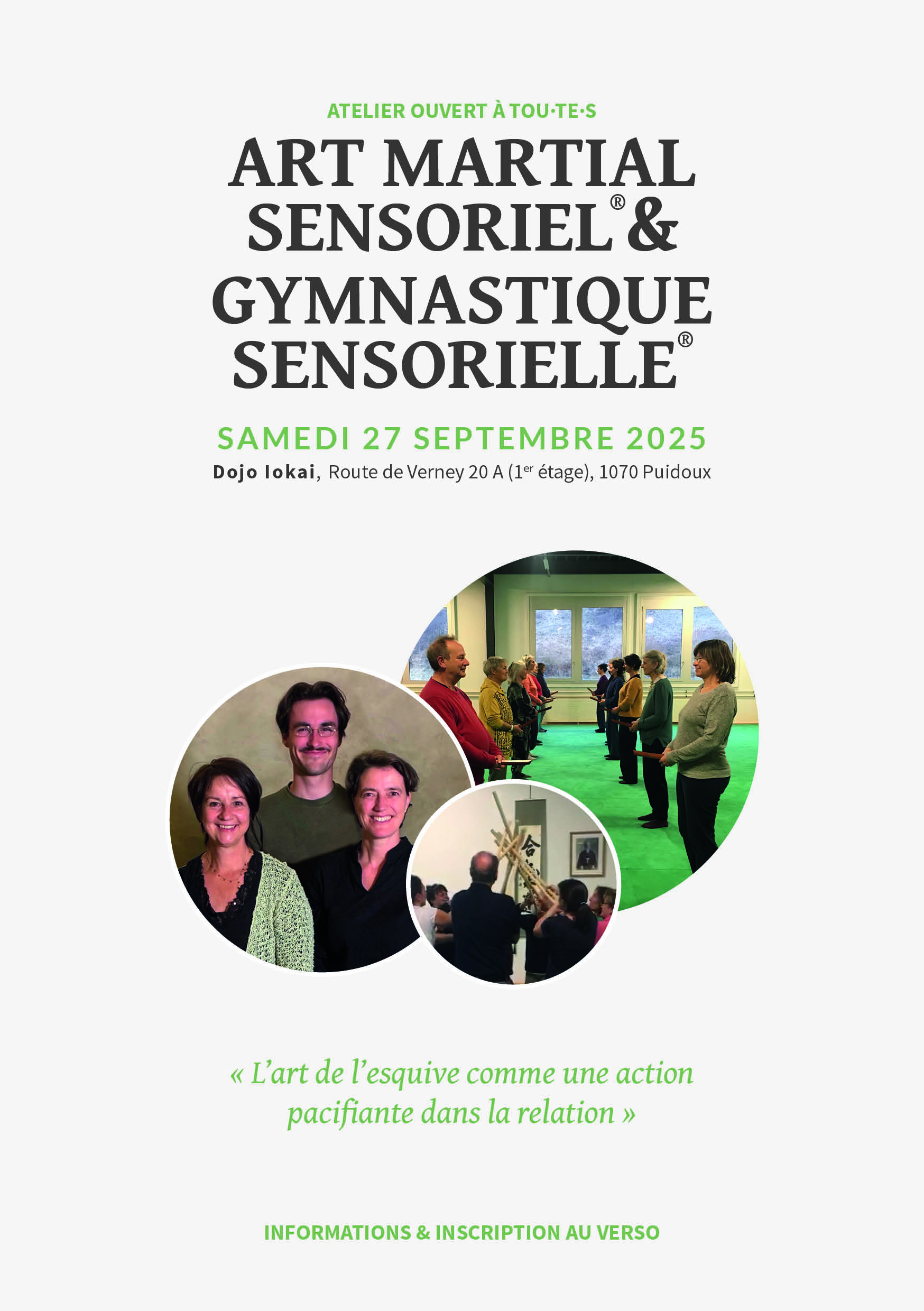 Journée Art Martial Sensoriel® à Puidoux